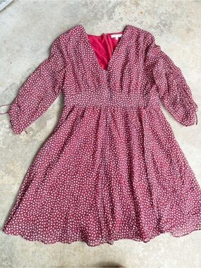 Madewell Starviolet Floral Mini Dress Size 12 Long Sleeve